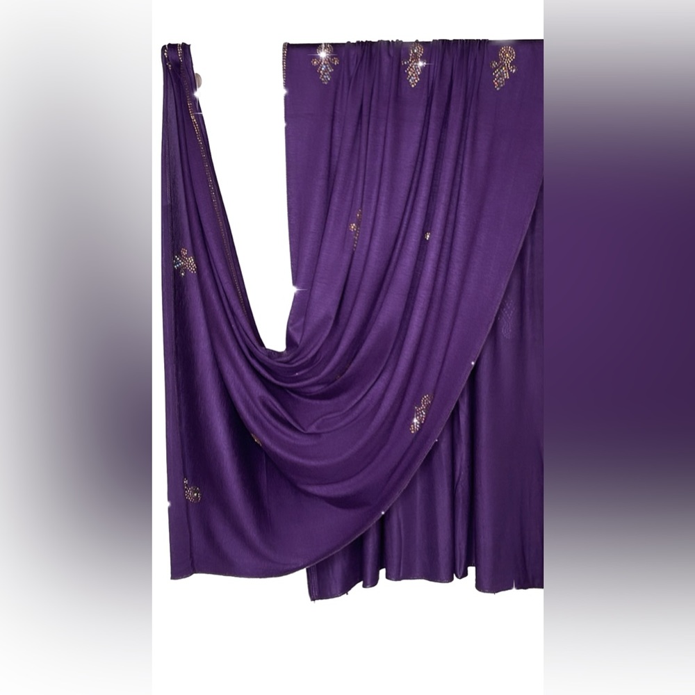 Dubai made luxury hijab scarf deep purple